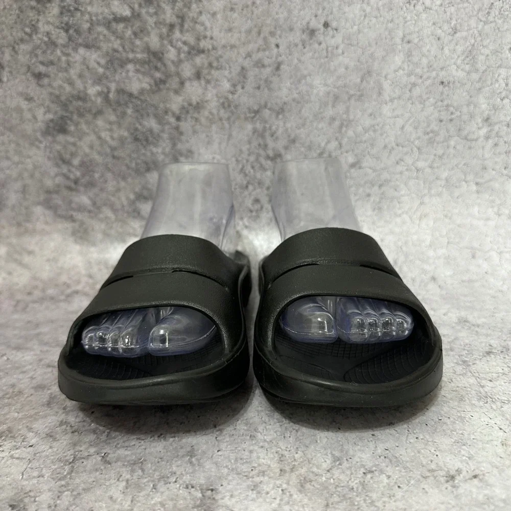 Oofos OOahh Sport Recovery Slides Womens 8 Black Comfortable Arch Support